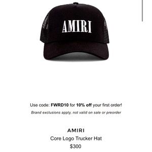 Brand Amiri Size OS-One Size Color Black W/White